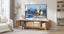 BYRON TV Entertainment Unit with Arched 2 Doors and 2 Drawers Storage TV Cabinet with Open Shelves 180 CM