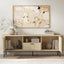 Fluted TV Entertainment Unit | 160CM Fluted TV Cabinet TV Unit for Bedroom & Living Room Natural Oak