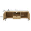 Fluted TV Entertainment Unit | 160CM Fluted TV Cabinet TV Unit for Bedroom & Living Room Natural Oak