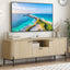 Fluted TV Entertainment Unit | 160CM Fluted TV Cabinet TV Unit for Bedroom & Living Room Natural Oak