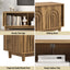 Arch Ribbed TV Unit with Sliding Doors | 160CM Entertainment Cabinet