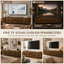 Arch Ribbed TV Unit with Sliding Doors | 160CM Entertainment Cabinet