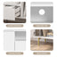 Modern Coastal Entertainment Unit – White Fluted 180cm TV Stand with Gold Accents