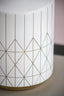 Geo Vase Tall Ceramic 25cms high Indoor or Outdoor. Our Geo Vase SmallÂ Â with a gloss white finish and gold trim