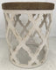 Lattice Round Shabby Chic Side Table Distressed White. It will make a great impression in your room
