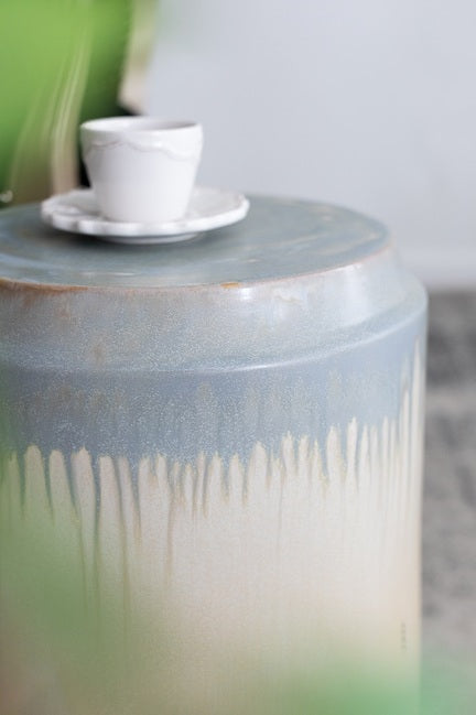 Florence Reactive Glaze Ceramic Stool