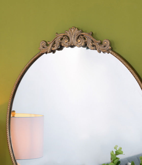 Baroque Gold Round Mirror Large