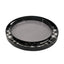 Set of 2 black and grey plaid motif round trays