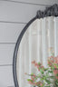 Baroque Black Round Wall Mirror 98cm.  The black framing makes this a striking focal piece.