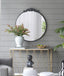 Baroque Black Round Wall Mirror 98cm.  The black framing makes this a striking focal piece.