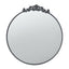 Baroque Black Round Wall Mirror 98cm.  The black framing makes this a striking focal piece.