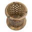 2 piece Natural Burn Finish Jali Side Tables