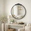 Baroque Black Round Mirror 76