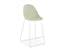 Pebble Mint Green Stool Shell Seat - Bar Stool 75cm Seat - White Base