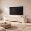 2.2m TV Entertainment Unit - Ivory Oat