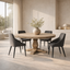 Dining Chair - Grey Velvet in Black Legs (Set of 2)