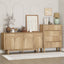 Arched 4 Chest of Drawers Dresser Tallboy and 4 Door 150CM Buffet Sideboard Cabinet for living room
