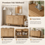 Arched 4 Chest of Drawers Dresser Tallboy and 4 Door 150CM Buffet Sideboard Cabinet for living room