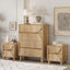 Arched 4 Chest of Drawers Dresser Tallboy and 2 Bedside Tables for Bedroom Living Room