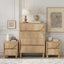 Arched 4 Chest of Drawers Dresser Tallboy and 2 Bedside Tables for Bedroom Living Room