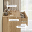 Arched 4 Chest of Drawers Dresser Tallboy | Bedroom Storage Dresser Cabinet