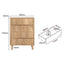 Arched 4 Chest of Drawers Dresser Tallboy | Bedroom Storage Dresser Cabinet