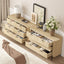 Fluted 12 Drawer Chest of Drawers Set of 2 Lowboy Dresser Storage Cabinet for Bedroom