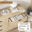 Fluted 12 Drawer Chest of Drawers Set of 2 Lowboy Dresser Storage Cabinet for Bedroom