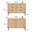 Fluted 12 Drawer Chest of Drawers Set of 2 Lowboy Dresser Storage Cabinet for Bedroom