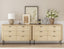 Fluted 12 Drawer Chest of Drawers Set of 2 Lowboy Dresser Storage Cabinet for Bedroom