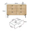 Fluted 12 Drawer Chest of Drawers Set of 2 Lowboy Dresser Storage Cabinet for Bedroom