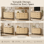 Fluted 6 Chest of Drawers Dresser Lowboy and 2 Fluted Bedside Tables Bedroom Storage Cabinet