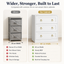 Modern White 3 Drawer Bedside Table with Gold Handles Bedroom Nightstand Cabinet Storage