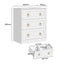White Modern 3 Drawer Bedside Table Set of 3 Bedroom Cabinets Storage Bundle