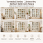 Cranfield Bookcase Display Cabinet Set of 2 Floor Standing 5 Tier Shelves