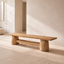 2.06m Elm Bench - Natural