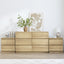 Belmont 6 Chest of Drawers Dresser Bedroom with 2 Bedside Table Bundle Sets Light Oak