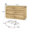 6 Drawer Chest of Drawers Lowboy Dresser Storage Cabinet Bedroom Oak