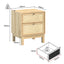 6 Chest of Drawers Dresser Bedroom with 2 Bedside Table Bundle Sets Light Oak