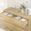 6 Drawer Chest of Drawers - Oak Look Handleless Lowboy Storage Cabinet
