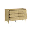 Natural Oak 6-Drawer Dresser - Modern Scandinavian Lowboy Chest