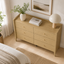 Natural Oak 6-Drawer Dresser - Modern Scandinavian Lowboy Chest