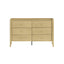 Natural Oak 6-Drawer Dresser - Modern Scandinavian Lowboy Chest