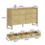 Natural Oak 6-Drawer Dresser - Modern Scandinavian Lowboy Chest