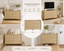 Scandinavian 12 Chest of Drawers Dresser Set of 2- Modern Lowboy Bedroom Cabinet,OAK