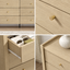 Scandinavian 12 Chest of Drawers Dresser Set of 2- Modern Lowboy Bedroom Cabinet,OAK