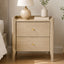 Natural Oak 6 Drawer Chest of Drawers Dresser Lowboy with Bedside Table Bedroom Storage Cabinet