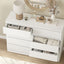 White 8‑Drawer Lowboy Dresser Chest of Drawers Bedroom Storage Cabinet