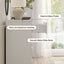 White 8 Chest of Drawers Set of 2 Lowboy Dresser Storage Wardrobe Cabinet Bedroom