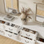 HAMPTON Vintage 12 Chest of Drawers Set of 2: White Lowboy Dressers for Bedroom